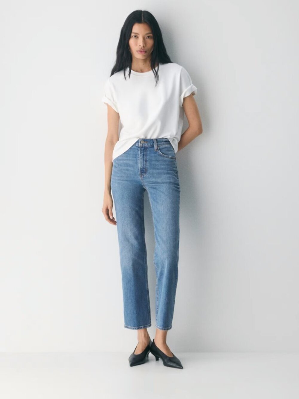 Aritzia Denim Forum The Arlo Hi-Rise Straight Jean Sz 24x28